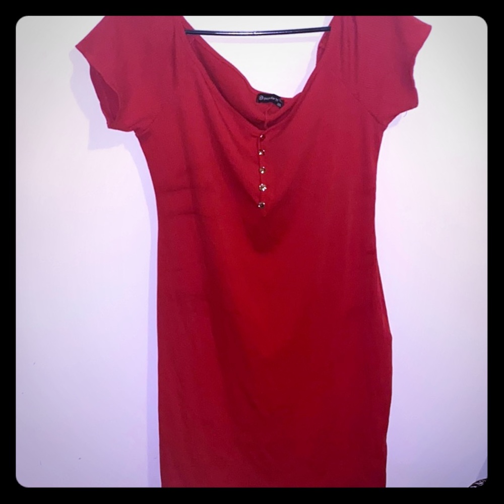Red short dress